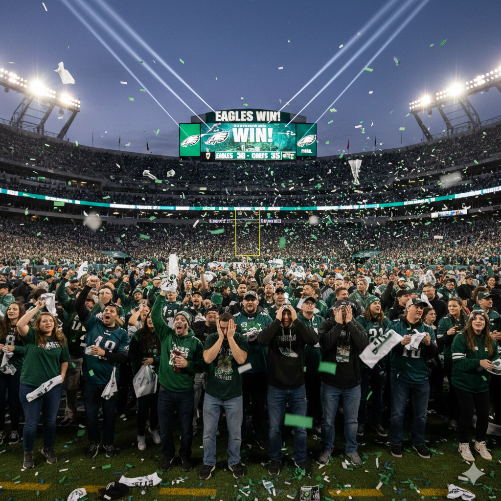 score of the eagles game